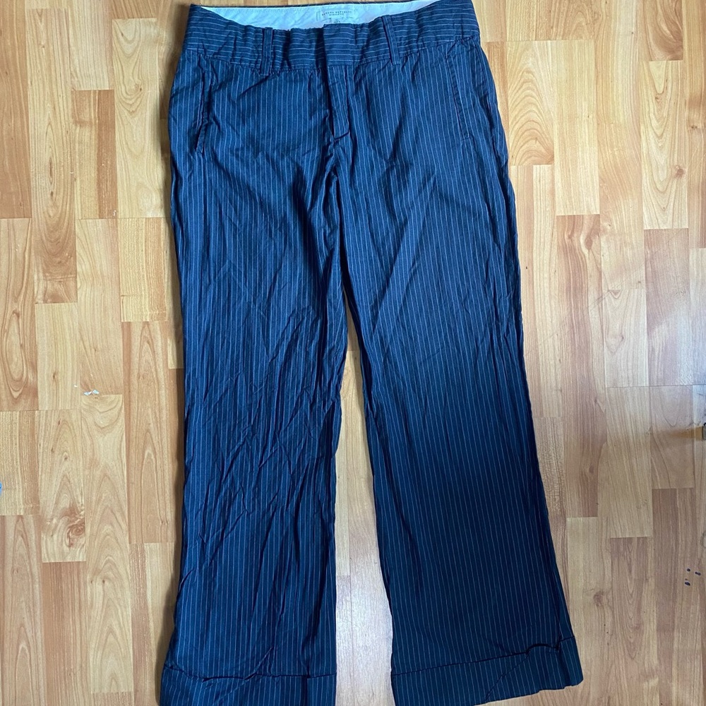 Banana Republic Navy Striped Dress Pants